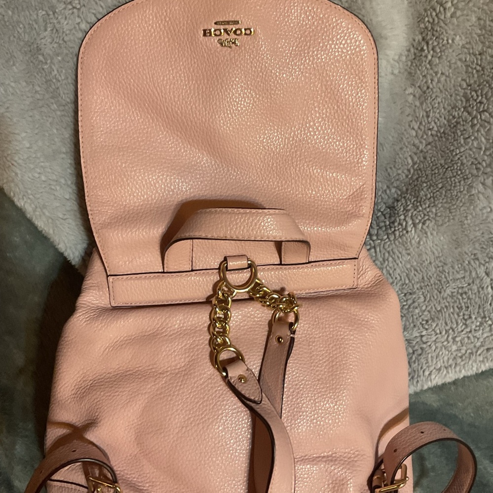 Coach Elle Pink Leather Backpack - Picture 2 of 3